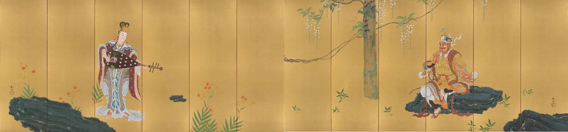 下村觀山,〈毘沙門天 弁財天〉,1911,德島縣立近代美術館藏。(東京國立近代美術館提供)