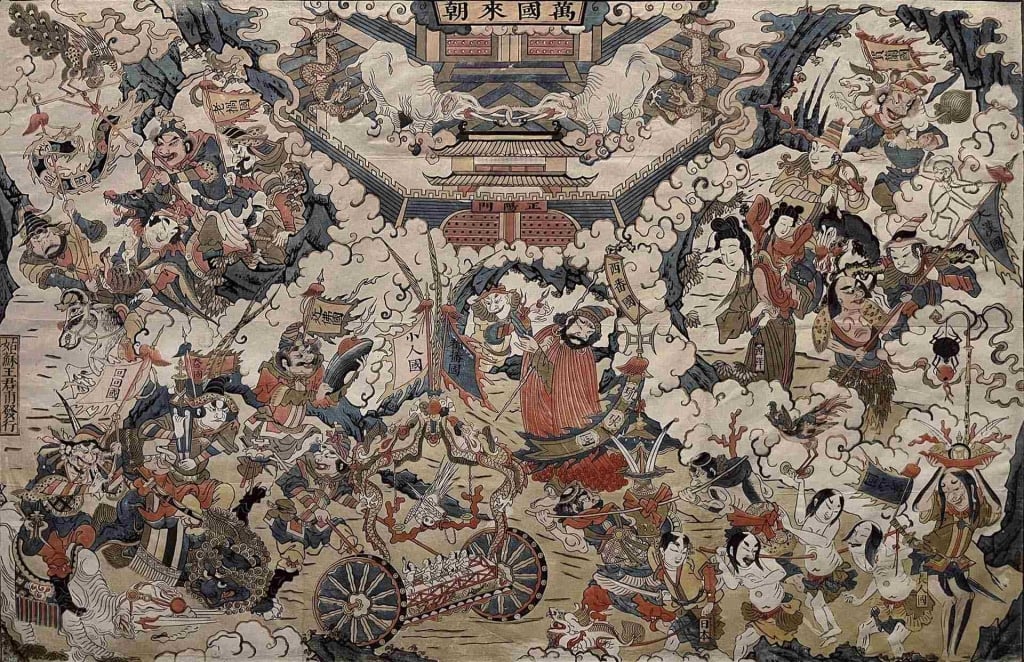 17世紀〈萬國來朝〉，大英博物館藏。攝影／藍玉琦。通期展出。