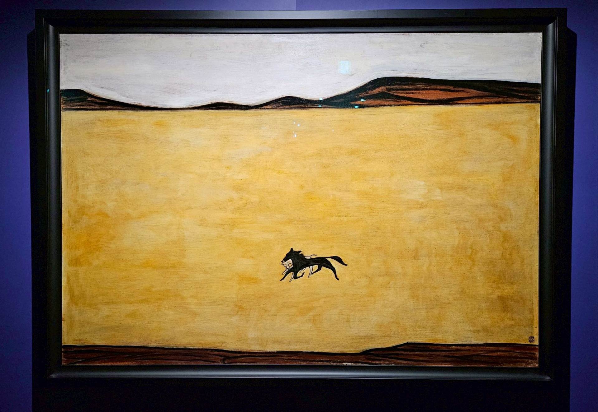 常玉〈馬〉，纖維板油彩，122.3×175公分，國立歷史博物館藏。（攝影／曾信容）
