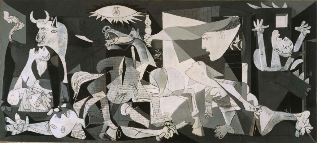 巴勃羅．畢卡索（Pablo Picasso），《格爾尼卡》（Guernica）。（維基百科）