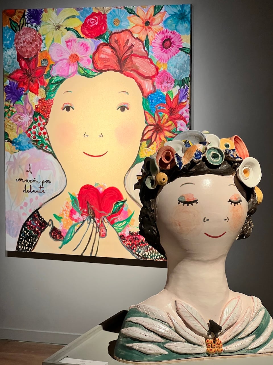 西班牙巴塞隆納「彩繪人生」展覽現場。（藝術家提供）