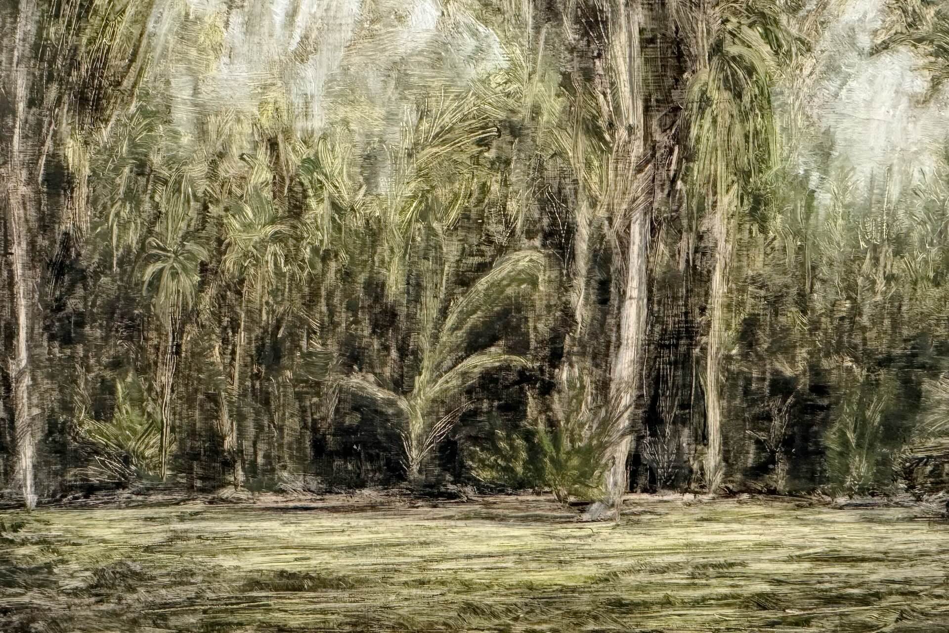 本圖為Lucas Arruda於文心藝所舉辦的「Lucas Arruda 個展」，作品為《Untitled (from the Deserto-Modelo series)》局部（2013）。圖為展覽現場。（本刊資料室）