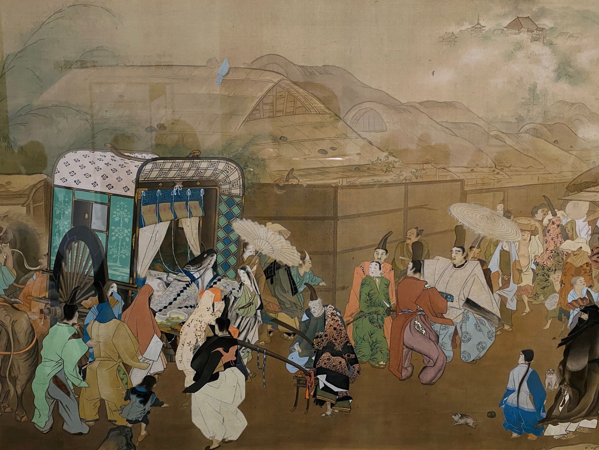 下村觀山,〈熊野觀花〉(局部),1894,東京藝術大學藏。(攝影/顏子軒)