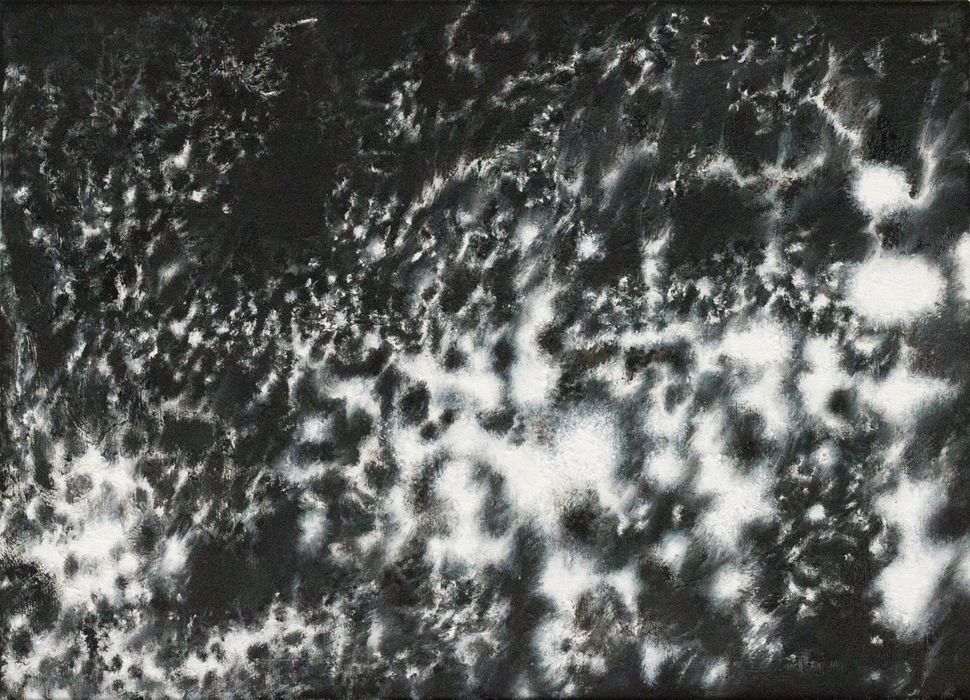 陳劭彥《夜景與人群》，油彩畫布，24 x 33.5 cm，2023。（藝術家和也趣畫廊提供）