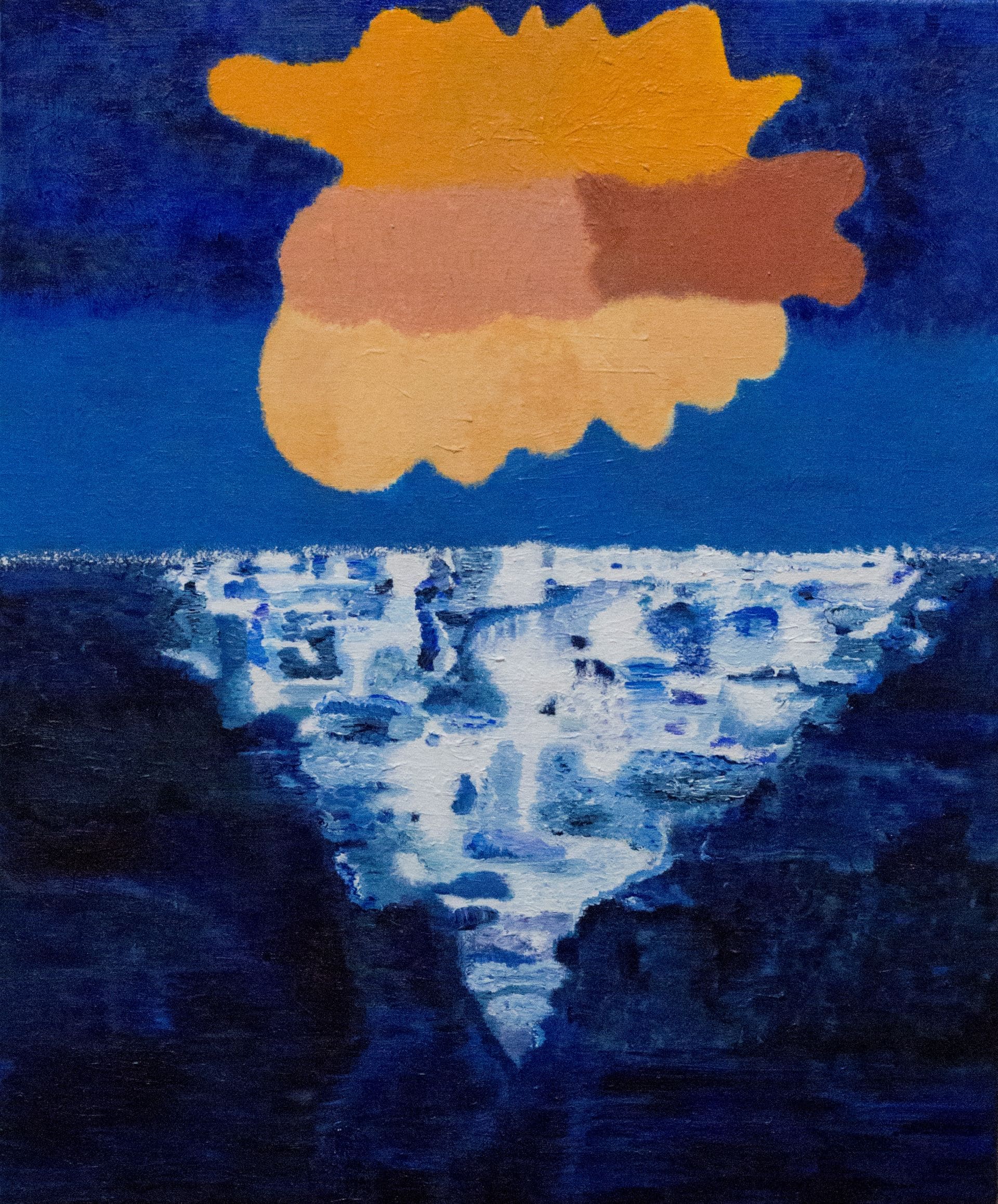 陳劭彥《海上》，壓克力、畫布，45 x 37 cm，2026。（藝術家和也趣畫廊提供）