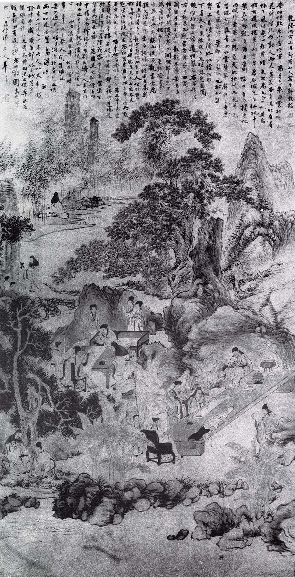圖9 華喦乾隆十一年（1746）作〈西園雅集〉，上海博物館藏。