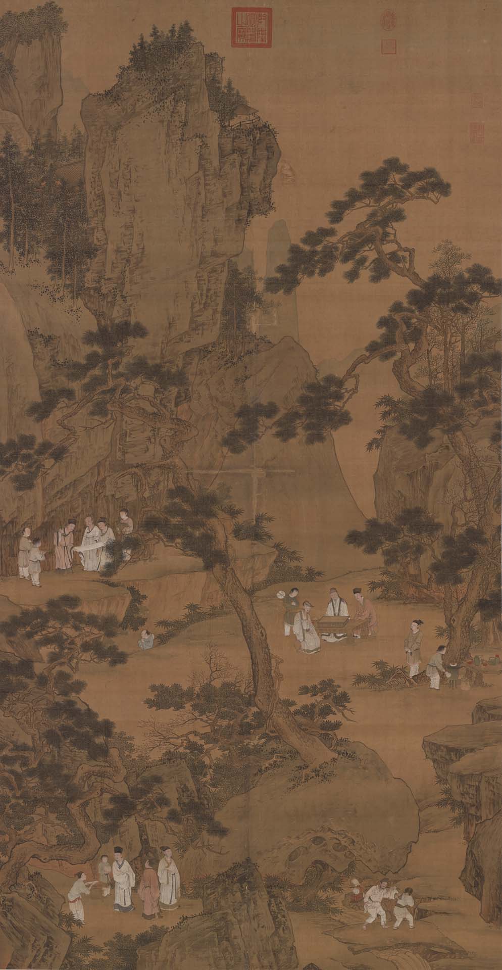 圖7 〈明人摹西園雅集圖〉，絹本設色，191.2×98.3公分，國立故宮博物院藏。©國立故宮博物院Open Data