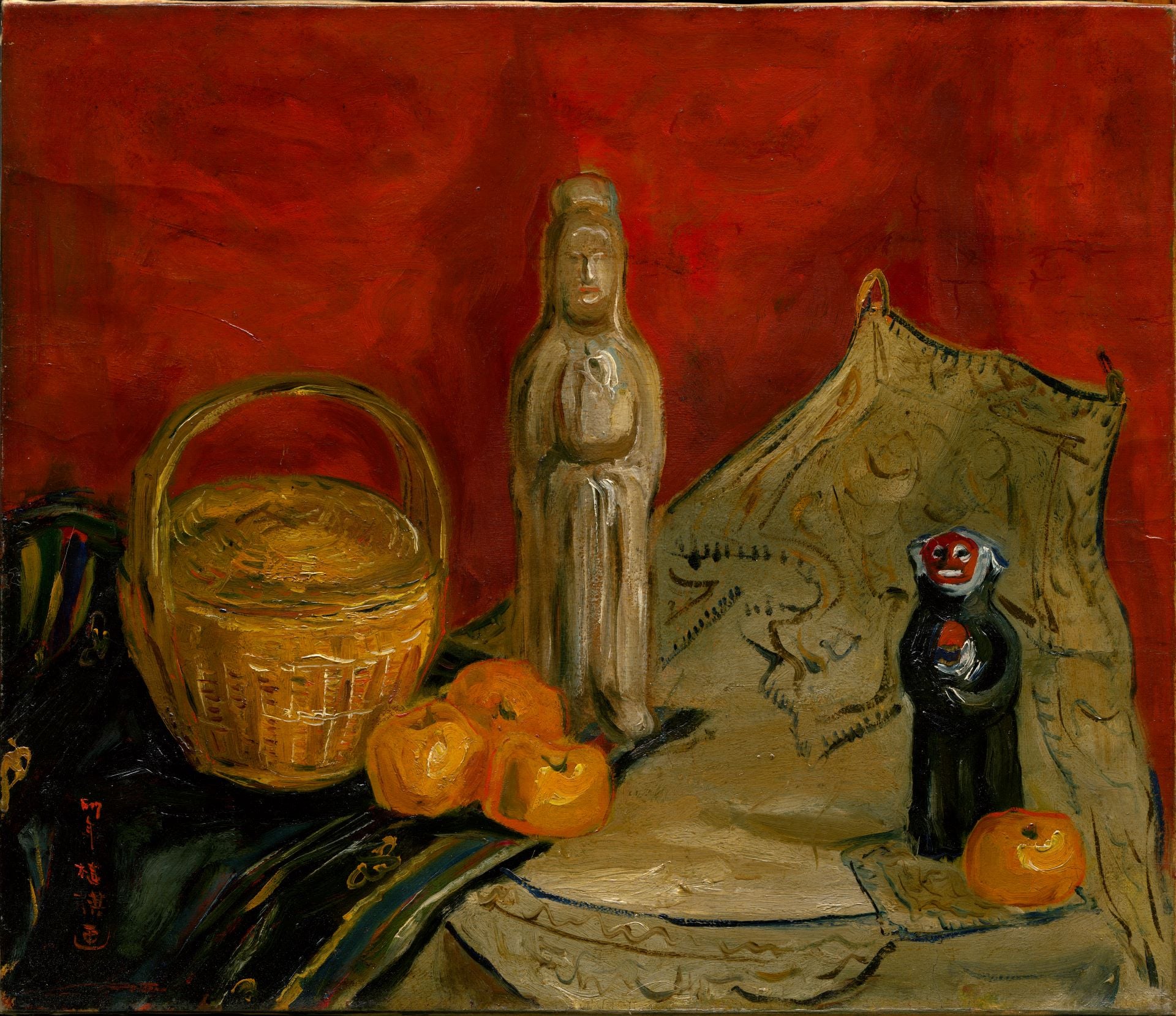 陳植棋，《觀音》，油彩、畫布，45×52.5 cm，1927。家屬收藏。（國立台灣美術館提供）