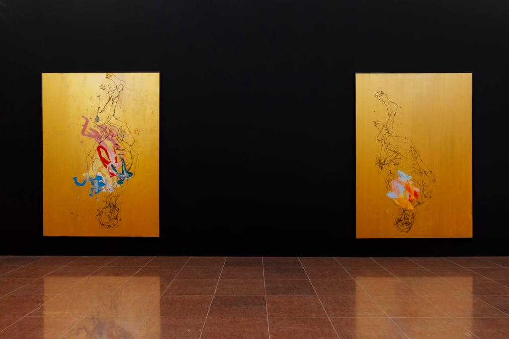 「Georg Baselitz: Eroi d’Oro」展覽現場。（圖片提供：Thaddaeus Ropac畫廊，攝影：Celestia Studio）