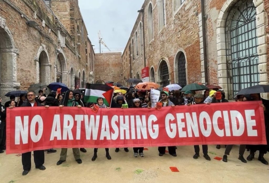 （圖片來源：「藝術拒絕種族滅絕聯盟」（Art Not Genocide Alliance, ANGA）IG賬號）