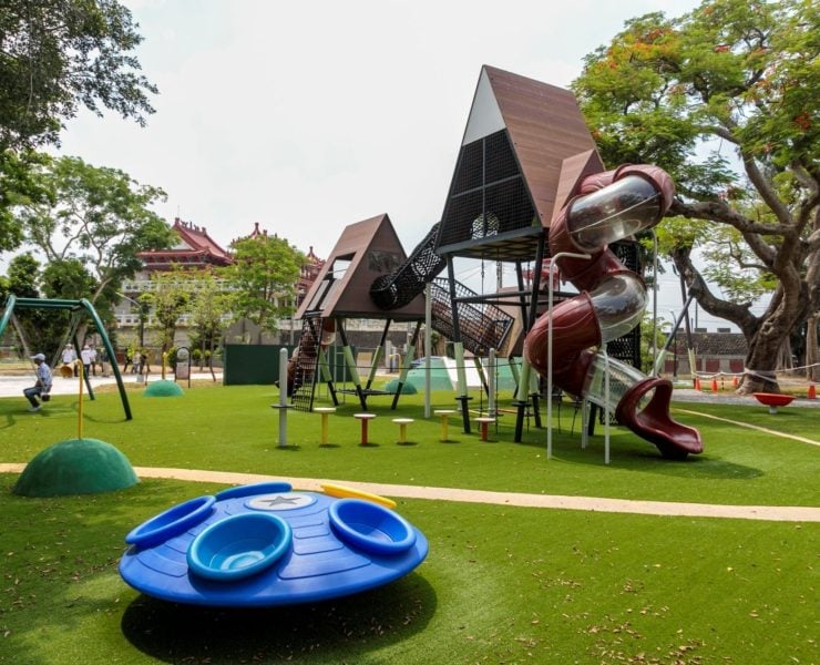 【特色公園】嘉義縣義竹國小附設遊戲場開放，樹屋、松鼠陪學童探索冒險