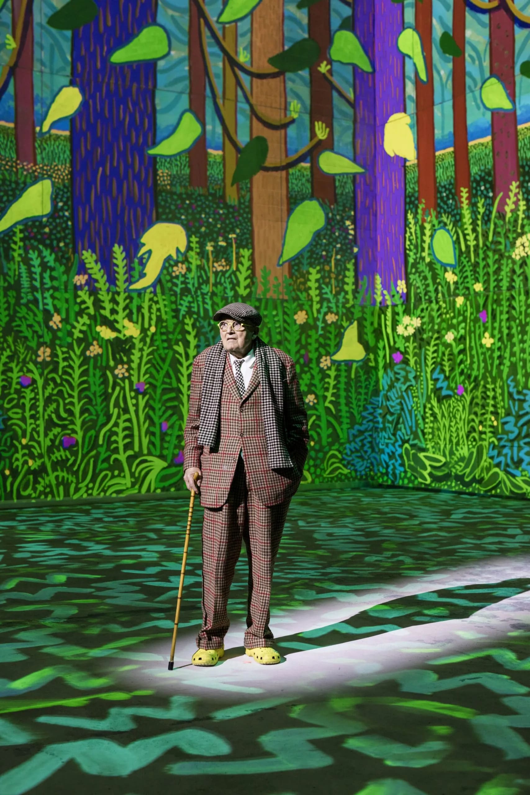 大衛・霍克尼（David Hockney, 1937–2026）。攝影／Justin Sutcliffe。