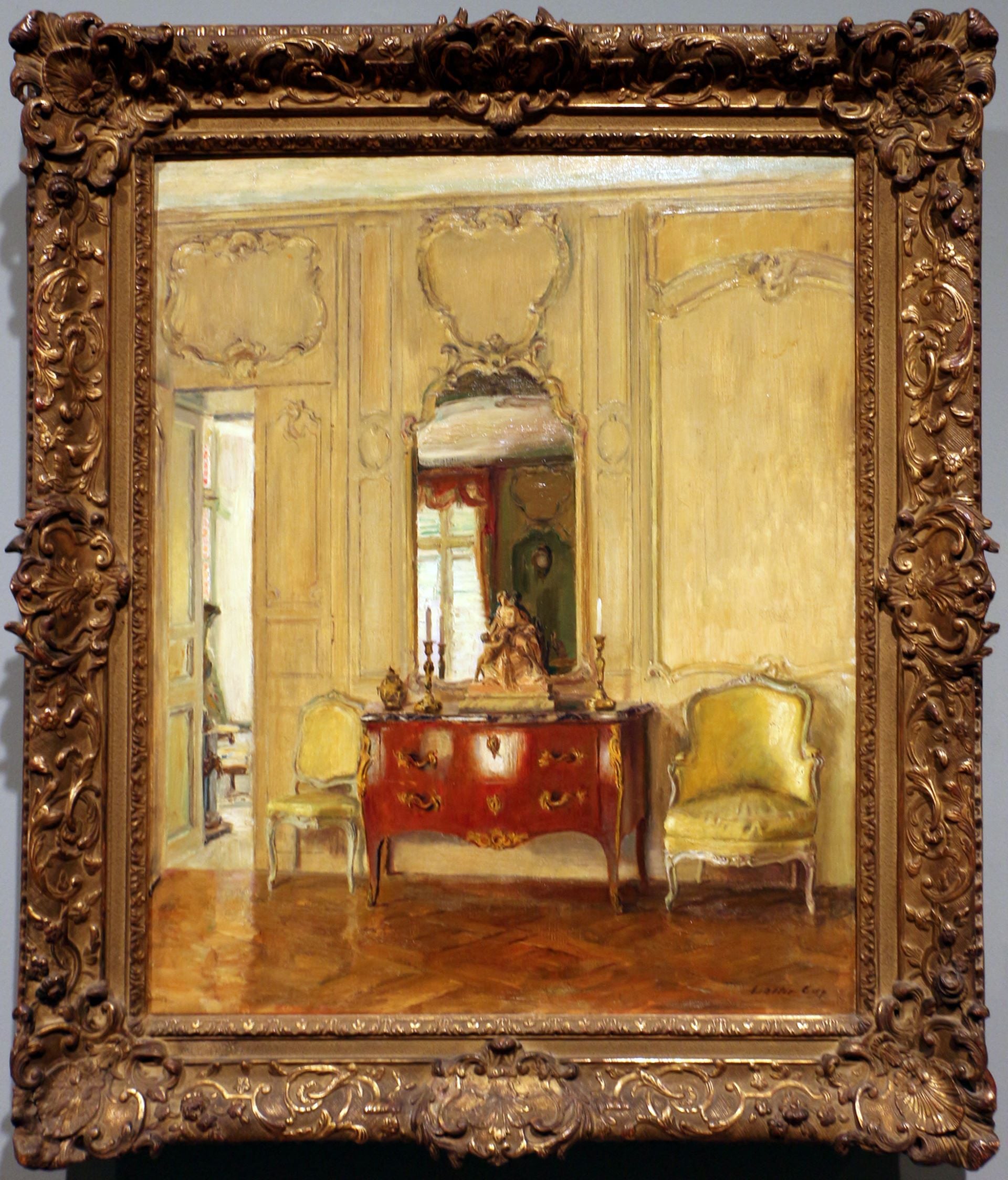 沃爾特・蓋伊《五斗櫃》（The Commode），1905-1912，油彩畫布，66×54.6公分，芝加哥藝術博物館（Art Institute of Chicago）藏。引自Wikimedia Commons