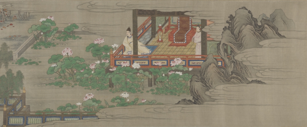 江戶時代17世紀 狩野山雪《長恨歌繪卷》卷下，圖為局部，絹本設色。Images courtesy of the Trustees of the Chester Beatty Library, Dublin.