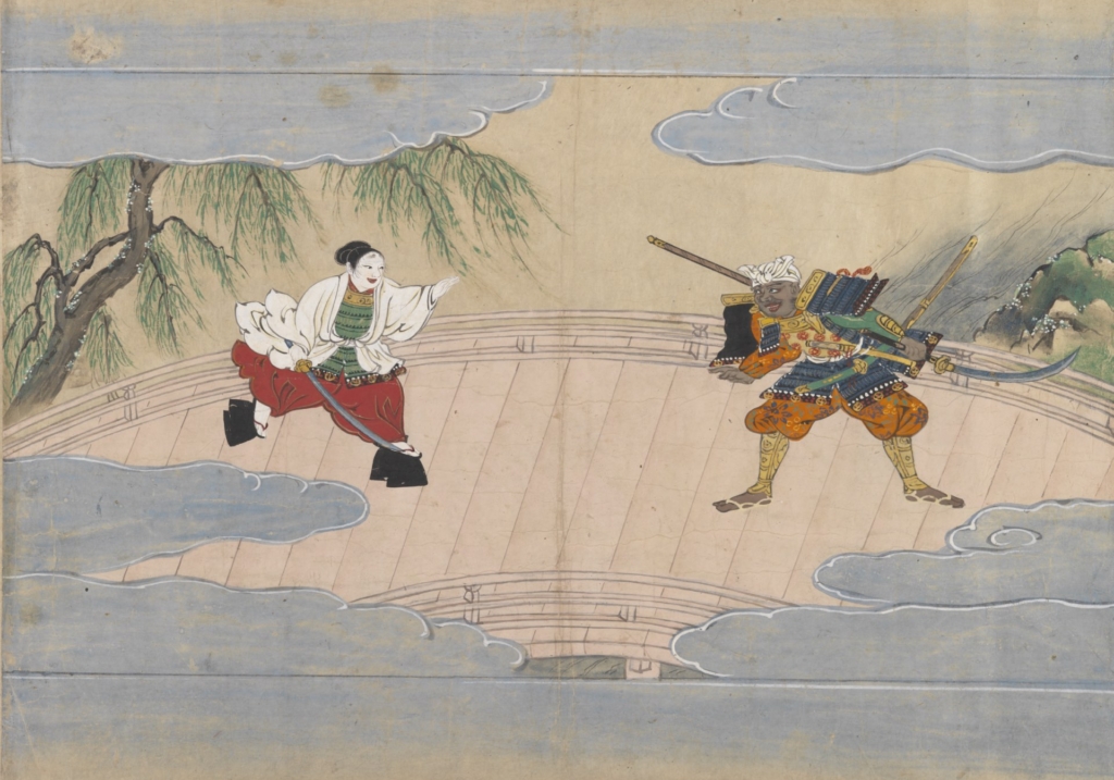 室町時代16世紀《武藏坊緣起繪卷》卷中，圖為局部，紙本設色。Images courtesy of the Trustees of the Chester Beatty Library, Dublin.