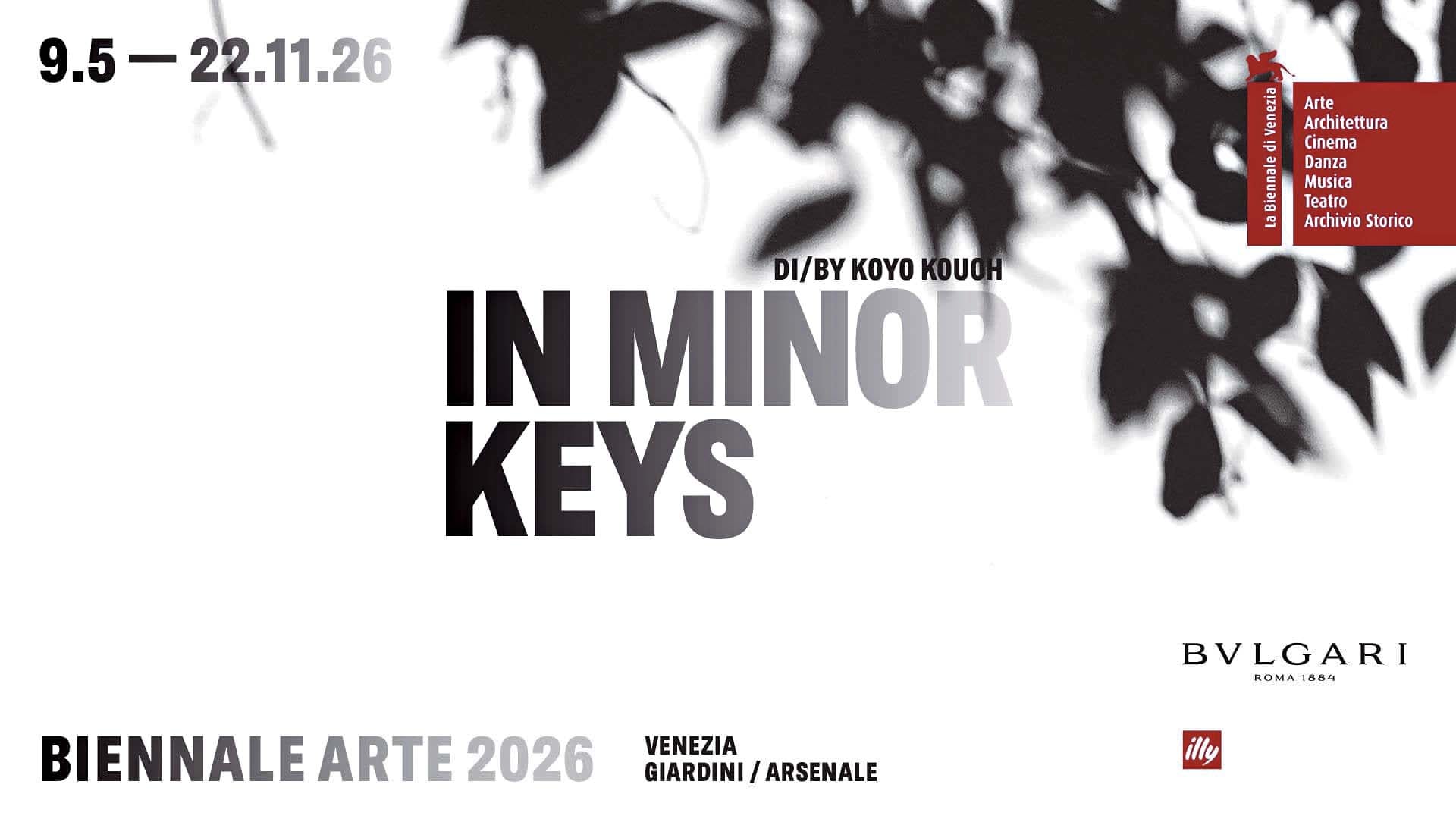 2026 威尼斯雙年展「In Minor Keys」官方視覺圖。（© La Biennale di Venezia 2026）