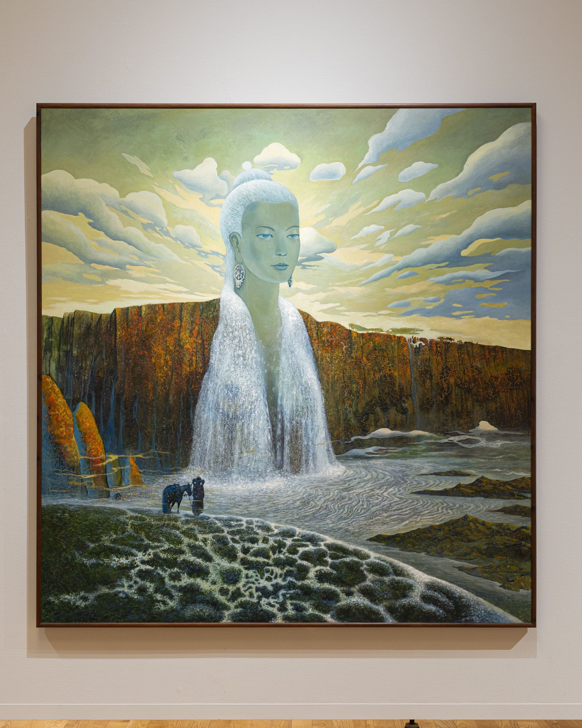 策仁納德米丁．策格麥德《鄂爾渾河》，1993，油彩畫布，200×191公分，福岡亞洲美術館藏。Photo by Kawasaki Ittoku / 福岡亞洲美術館提供