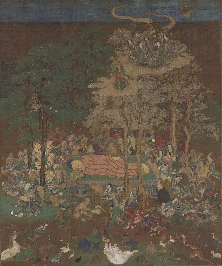 圖10 重要文化財 鎌倉時代 元亨三年（1323）命尊〈佛涅槃圖〉，九州國立博物館藏。7月18日至8月16日展出。