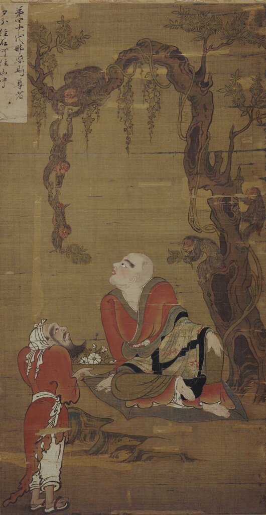 圖11 鎌倉時代13世紀〈六十羅漢圖〉，奈良．南市町自治會藏。波士頓美術博物館藏（William Sturgis Bigelow Collection）。© Museum of Fine Arts, Boston。全期展出。
