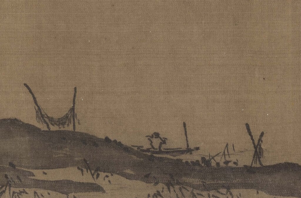 圖7 南宋 夏珪〈山水十二景〉局部,絹本水墨,28×253.68公分,美國納爾遜-阿特金斯藝術博物館藏。