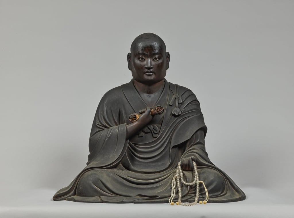 江戶時代17世紀〈弘法大師坐像〉，和歌山．金剛峰寺藏。圖／國立東京博物館。