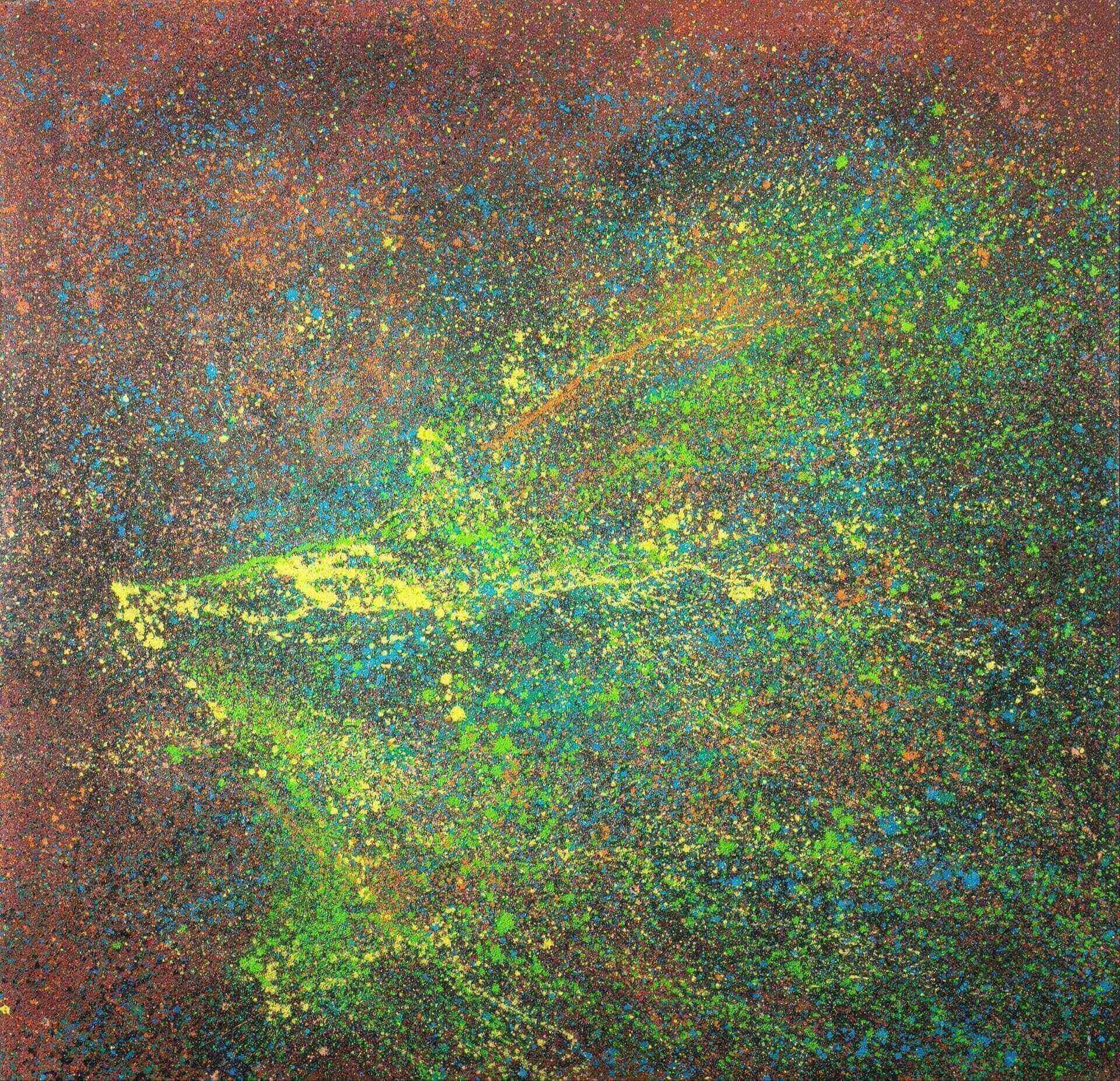 沈昌明，《北冥有魚》，150 x 150 cm，約2001年。(藝術家提供)