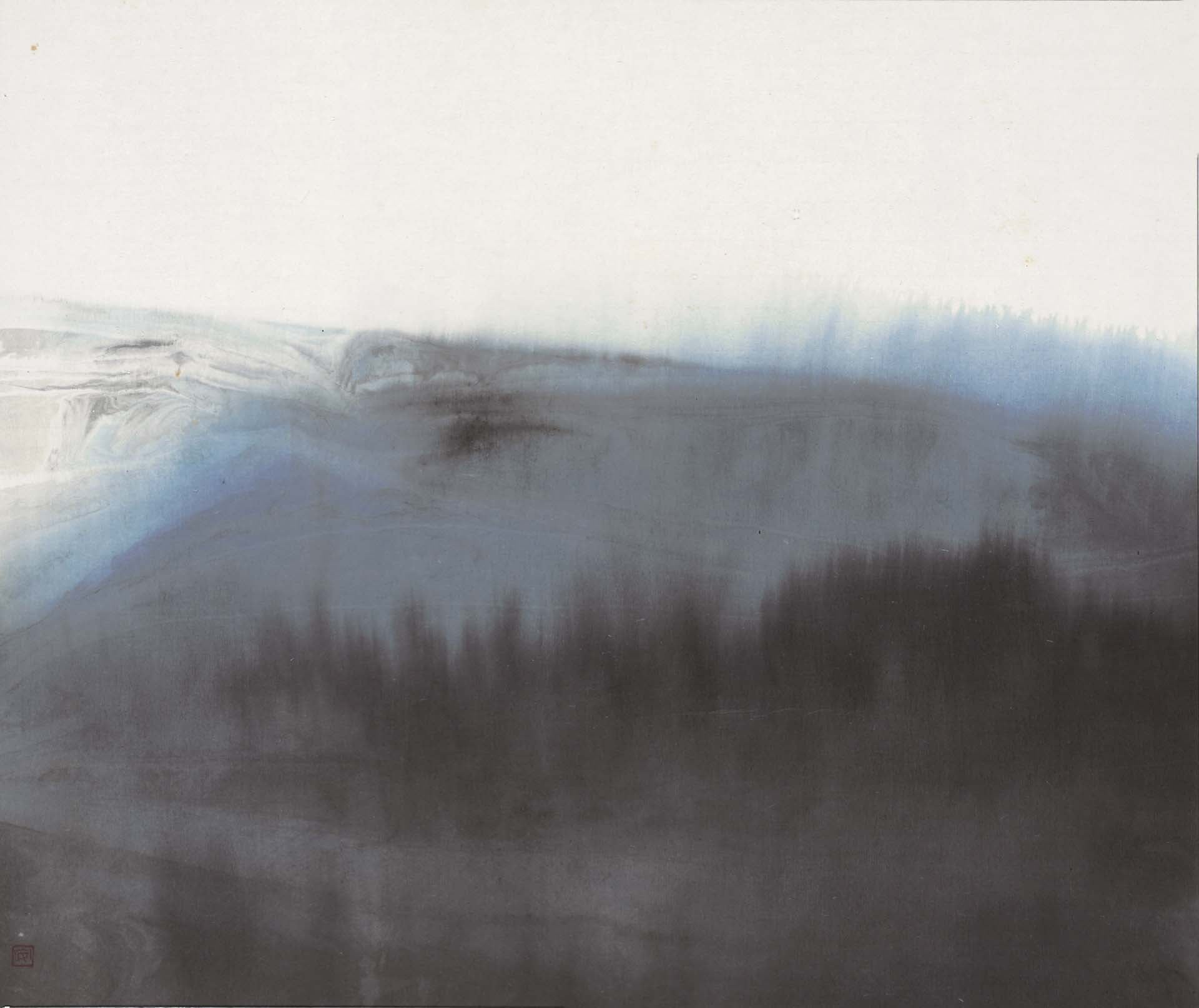 李安成｜無題 墨彩、宣紙 55 × 65.5 cm 2014 私人收藏（圖／高雄市立美術館）