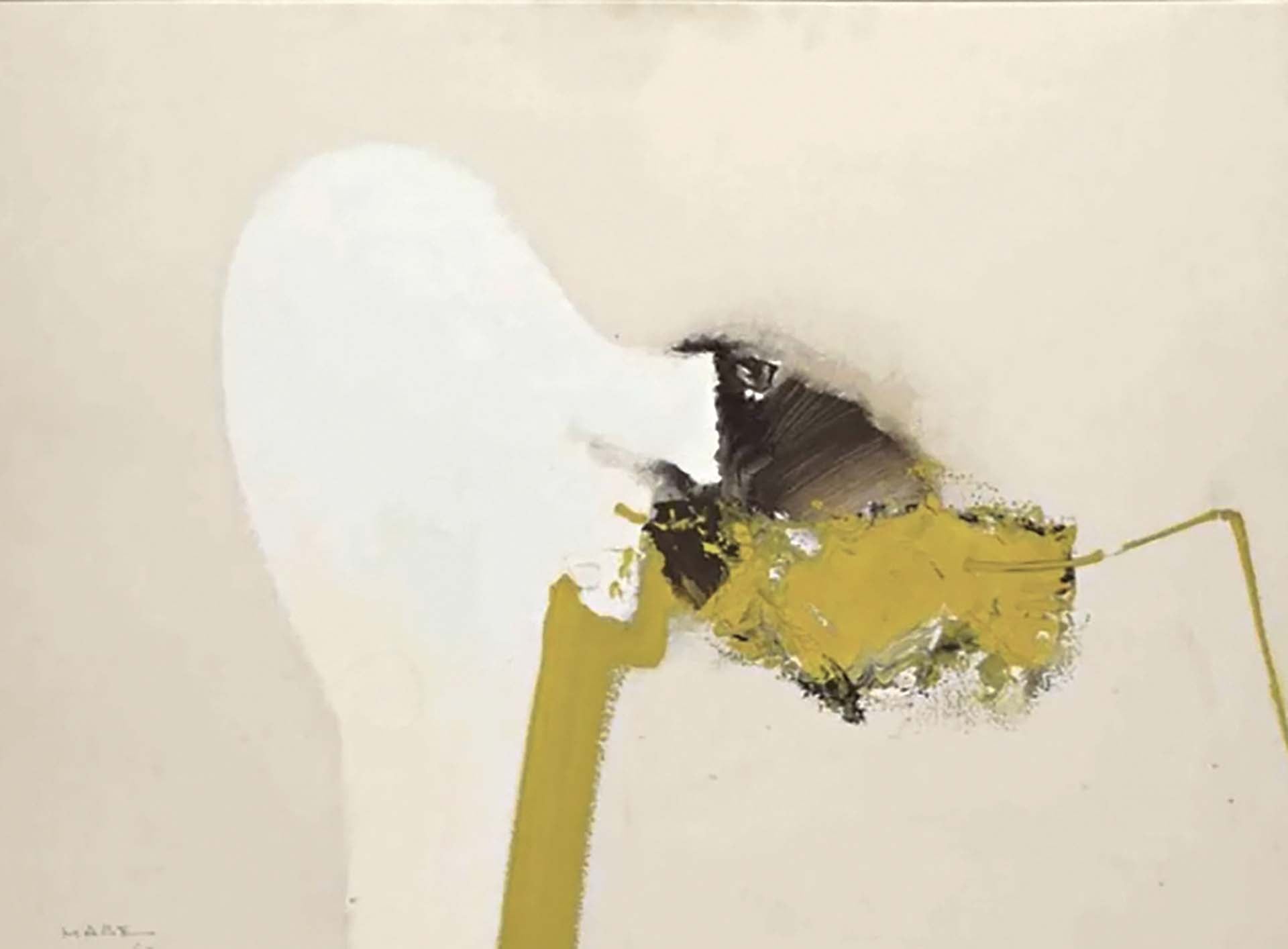 間部學｜無題 Untitled 油彩畫布 76×102cm 1969 （圖片截取自Youtube 頻道 Aurelio Salvador）