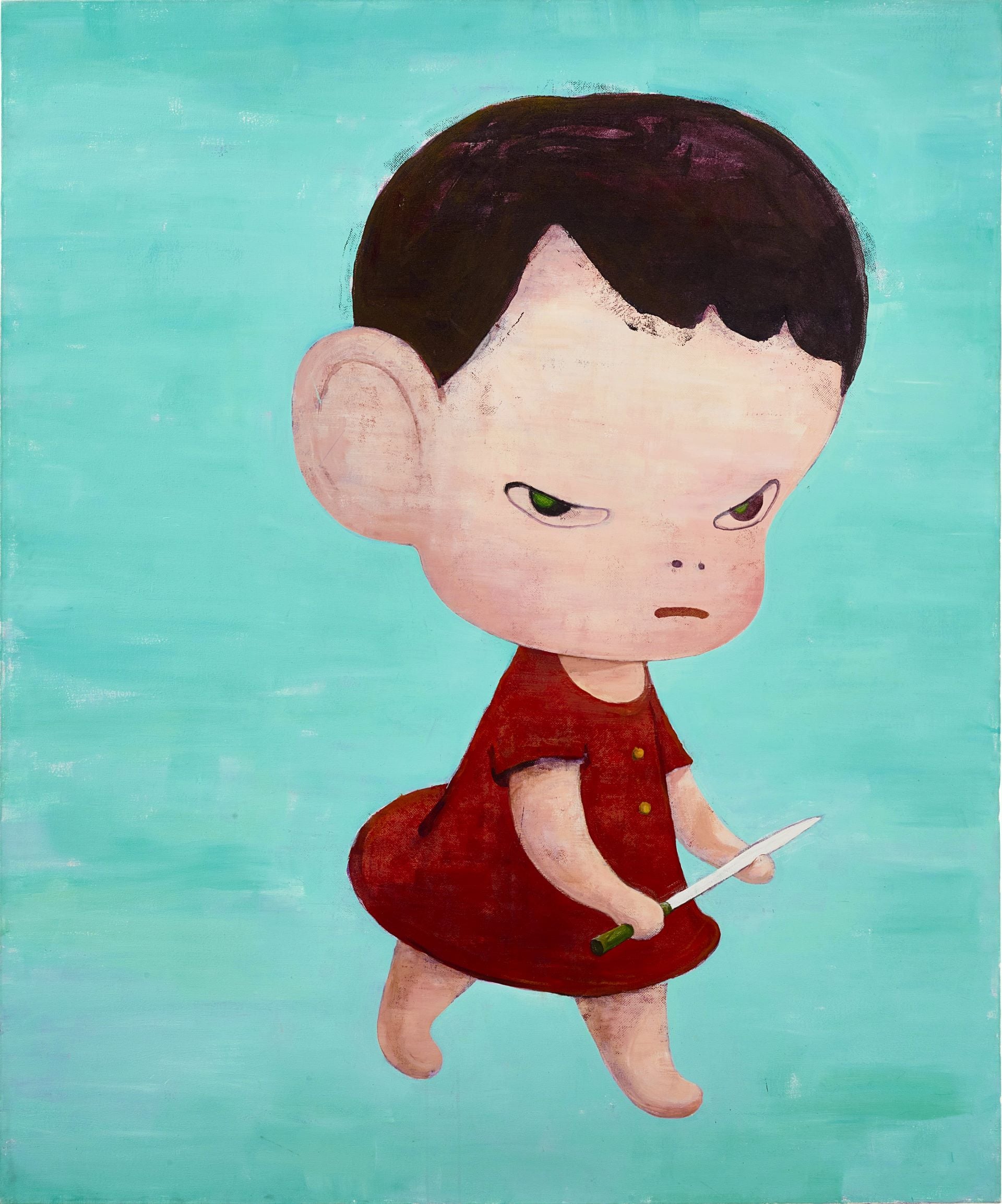 奈良美智《現在》拍出7166萬港元成交價。（蘇富比提供）