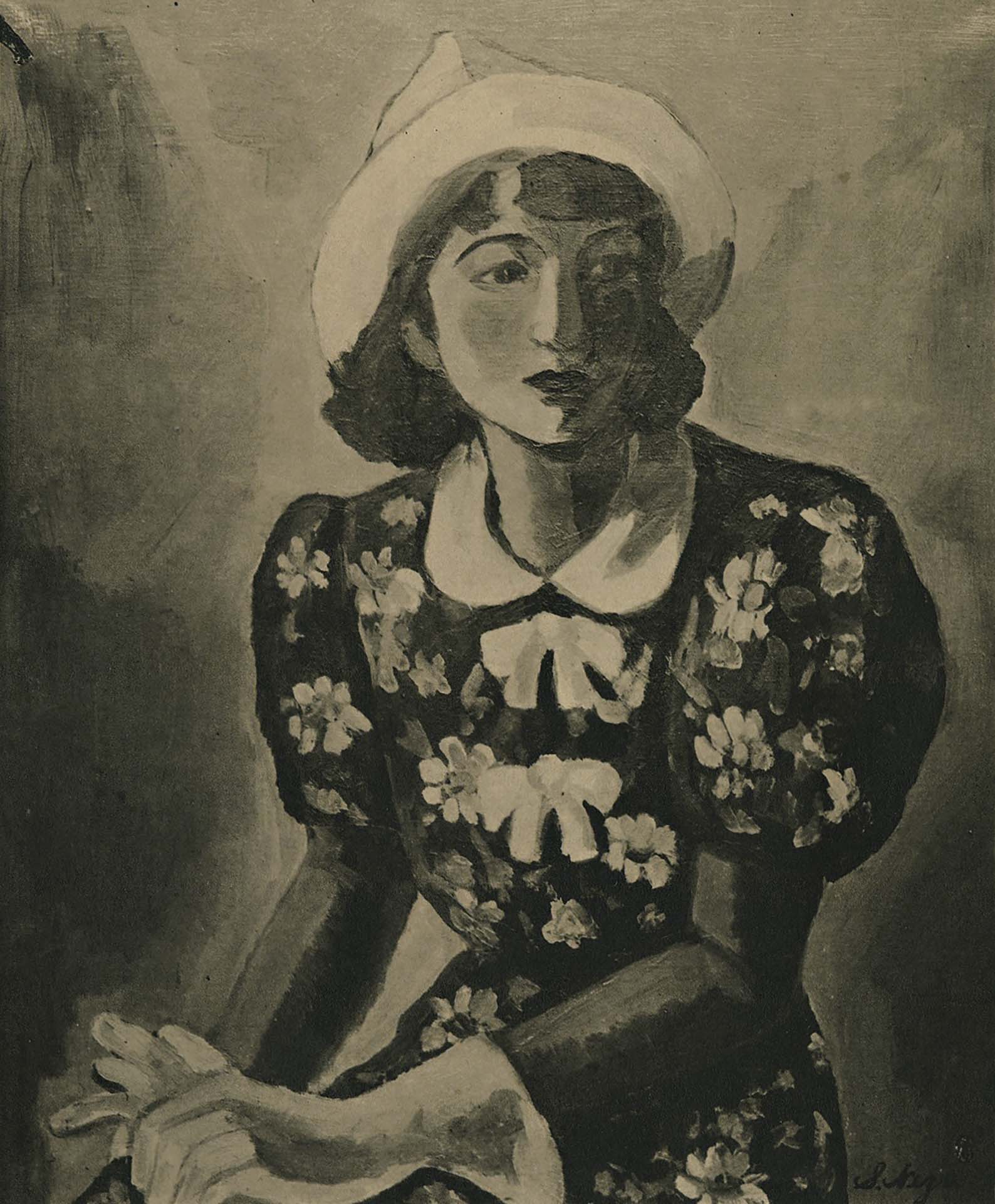 根津靜子，《習作》，1936。圖片來源：《第十回臺灣美術展覽會圖錄》。