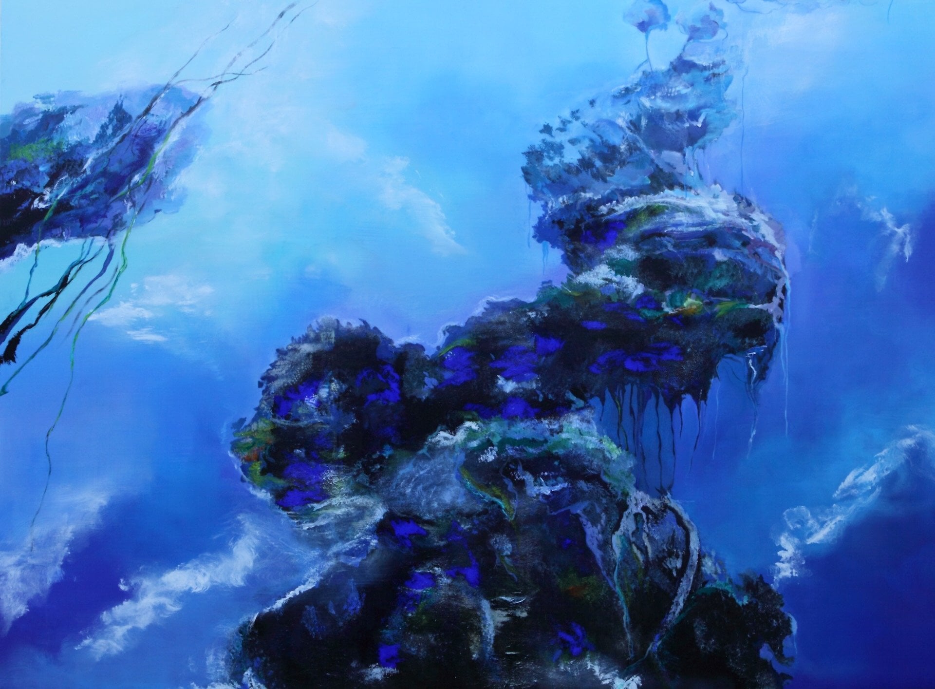 吳靜茹｜追尋希望 Tracing Hope 油畫 145×280 cm 2012 花蓮縣文化局美術館提供