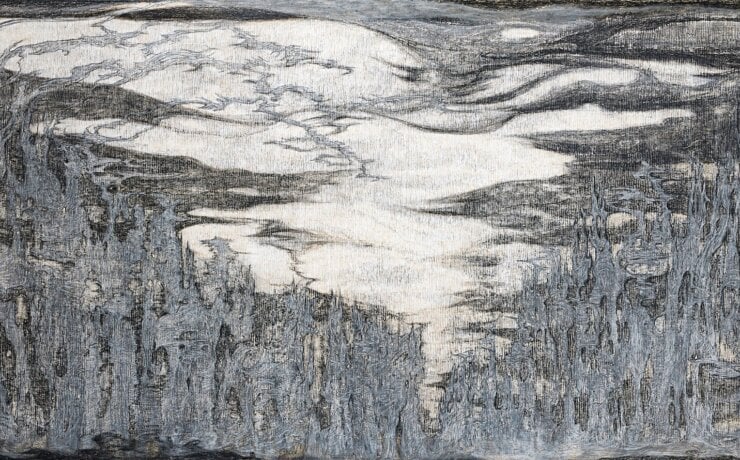 MIT_羅文欣 X乙皮畫廊_餘暉_複合媒材、紙本_86x173.5 公分_2023