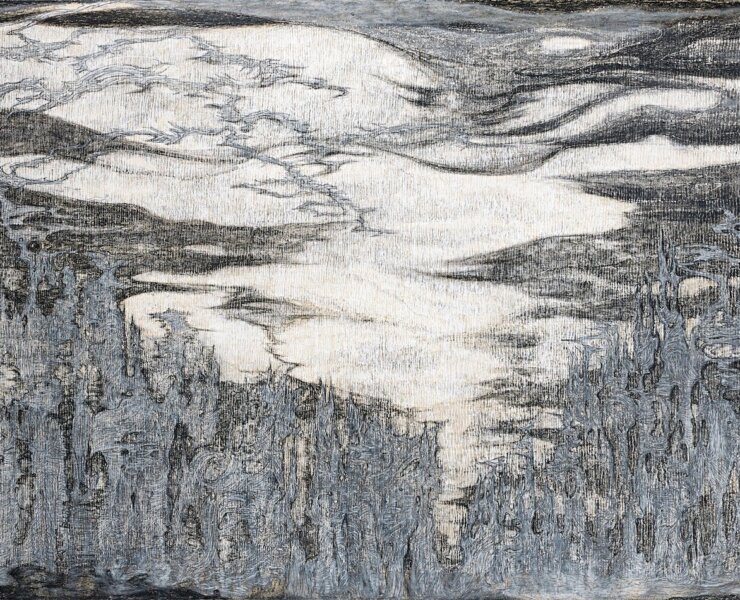 MIT_羅文欣 X乙皮畫廊_餘暉_複合媒材、紙本_86x173.5 公分_2023