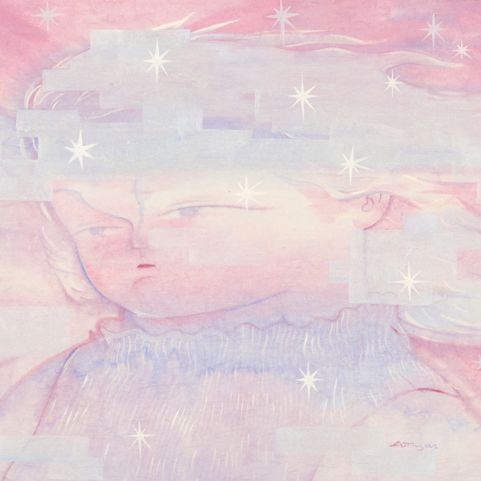 劉亭｜星星（Starlight） 2022 水墨、紙本 60 × 60 cm 品藝畫廊提供