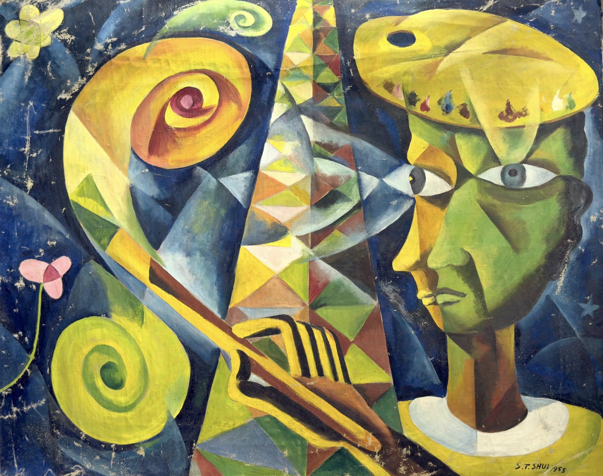 許鐵生｜致敬畢卡索（Tribute to Picasso） 1958 油彩、畫布 78 × 99 cm 品藝畫廊提供