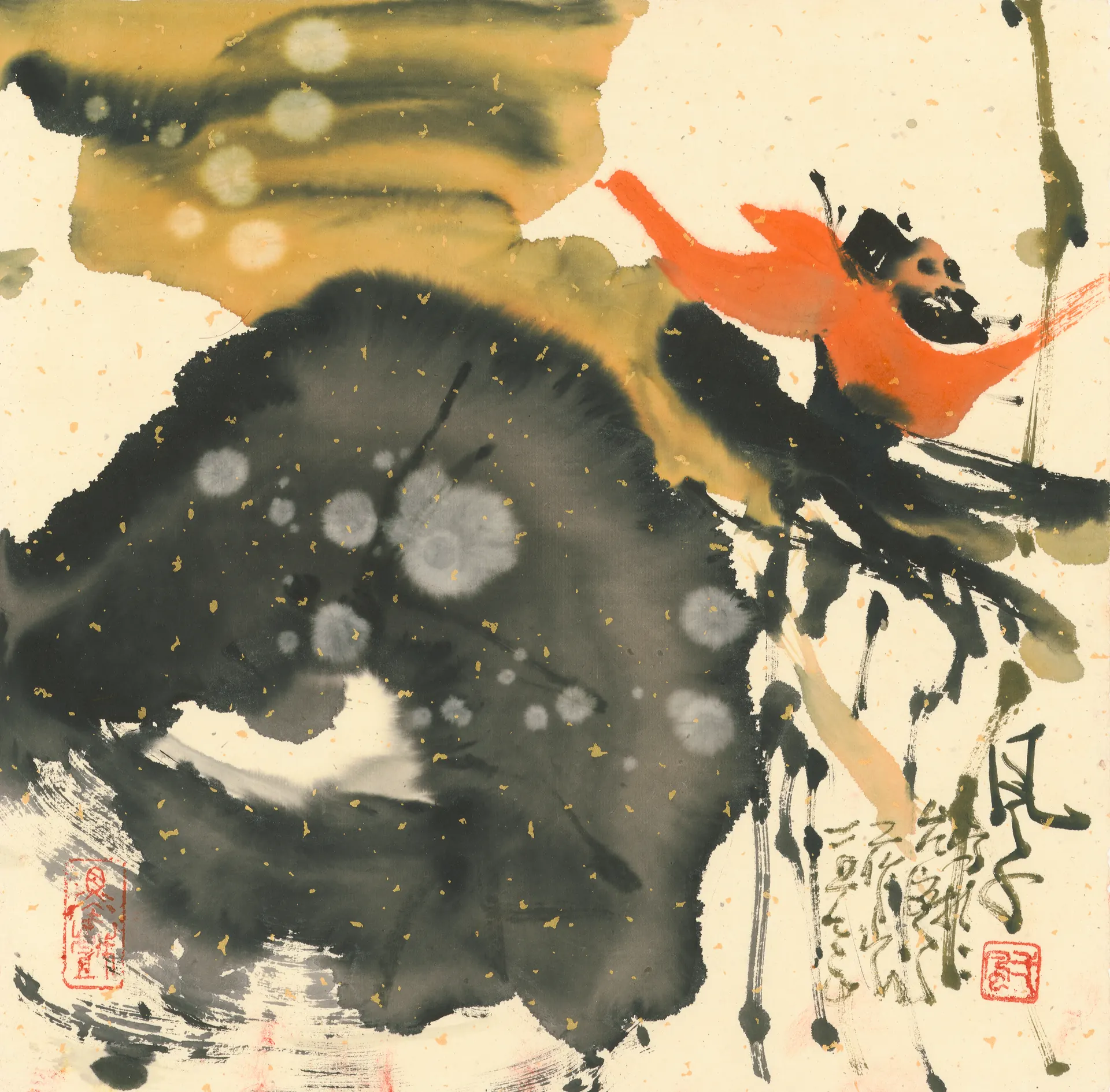 趙占鰲2019年作 《香遠益清》，紙本水墨，33×34公分。圖／&nbsp;趙占鰲官方藝術網站。