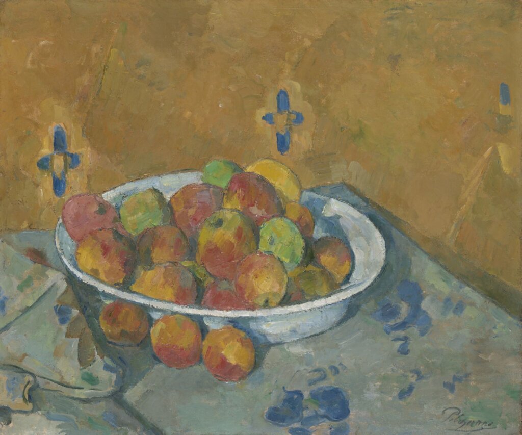 004 保羅·塞尚《蘋果盤》（The Plate of Apples），約1877，油彩畫布，45.2×54.7公分，芝加哥藝術博物館（Art Institute of Chicago）藏。引自芝加哥藝術博物館典藏資料庫