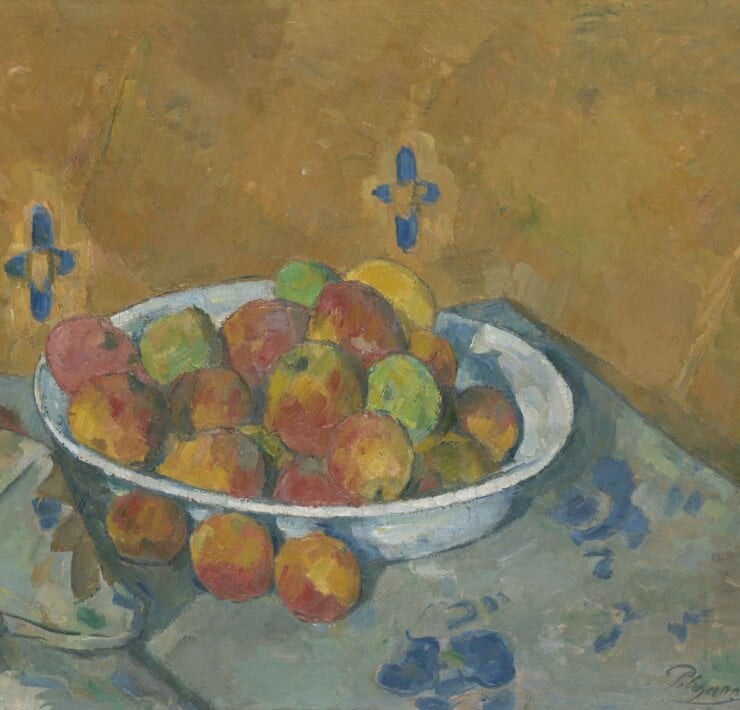 004 保羅·塞尚《蘋果盤》（The Plate of Apples），約1877，油彩畫布，45.2×54.7公分，芝加哥藝術博物館（Art Institute of Chicago）藏。引自芝加哥藝術博物館典藏資料庫