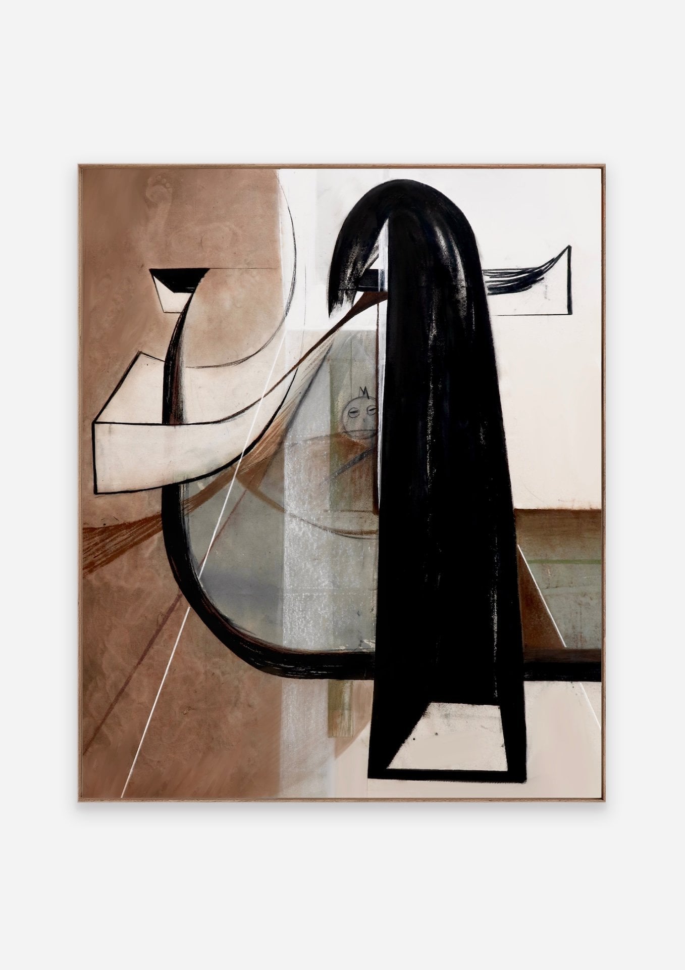 《活下去》&nbsp;Death & Hope，2025，墨、壓克力、畫布&nbsp;（Ink and acrylic on canvas），180 × 165 cm。（M+M Gallery 提供）