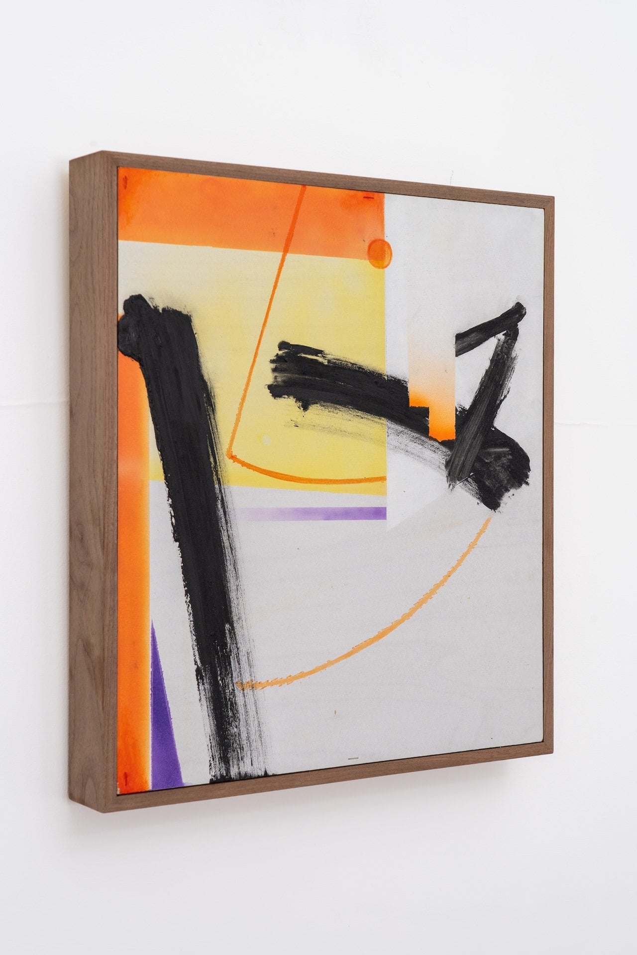 《希望你享受曖昧》（May the swing swing gently and not hurt you），2025，墨、壓克力、畫板&nbsp;（Ink and acrylic on panel），40 × 36 cm。（M+M Gal…