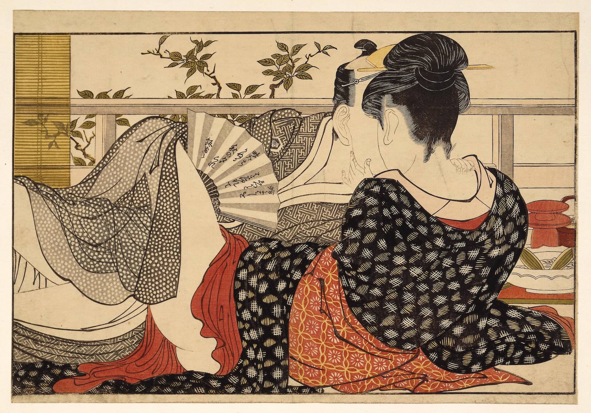 喜多川歌麿｜歌枕 多色木版畫、紙本 1788年 25.4 × 36.9公分 © The Trustees of the British Museum