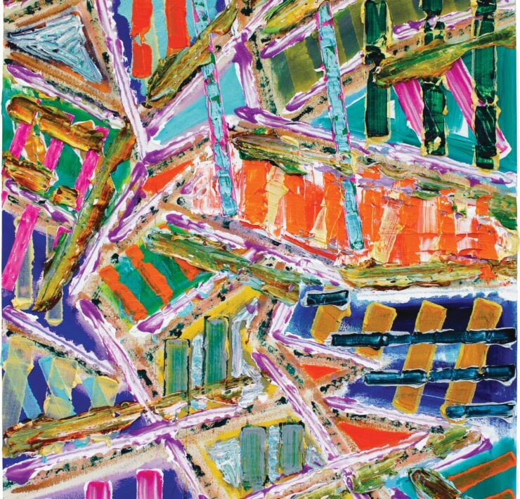 中村一美 Kazumi Nakamura 破庵93(窗的倉山) Broken Hermitage 93 （Mt. Madonokura） 2022～2023 壓克力顏料、綿布 Acrylics on cotton 116.7×91.1 cm