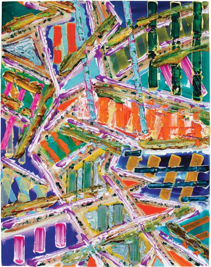 中村一美 Kazumi Nakamura 破庵93(窗的倉山) Broken Hermitage 93 （Mt. Madonokura） 2022～2023 壓克力顏料、綿布 Acrylics on cotton 116.7×91.1 cm