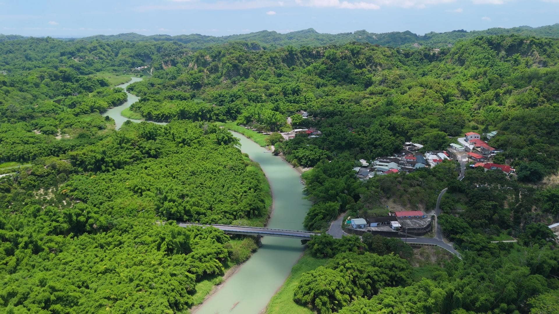六甲匏仔寮聚落展區，呈現臺南淺山地帶樣貌。（Mattauw 大地藝術季提供）