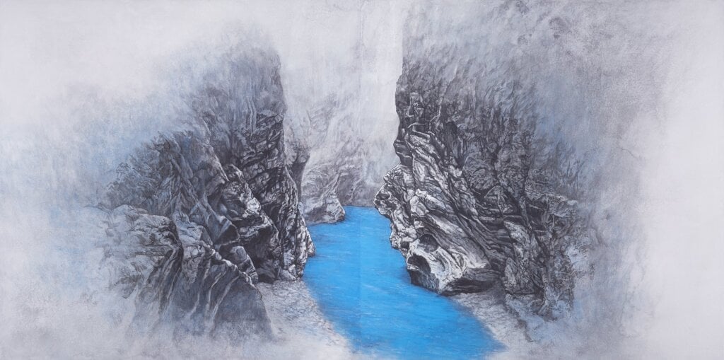 梁震明〈奇石乾坤系列之十〉 2019 ，90×90cm×2